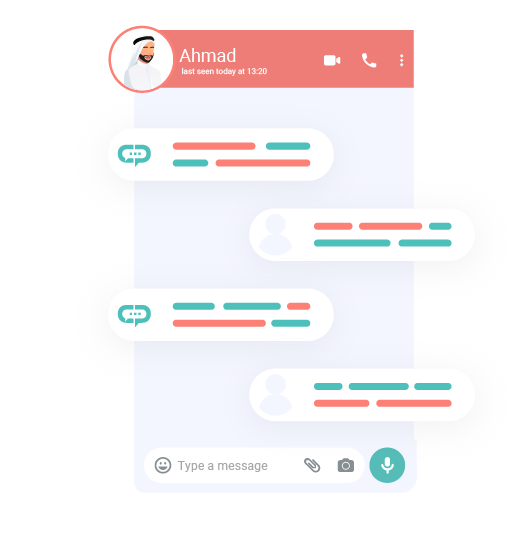 Chat.Parts order conversation on a phone